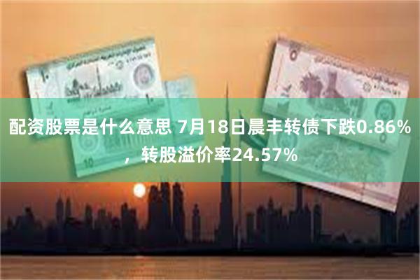 配资股票是什么意思 7月18日晨丰转债下跌0.86%，转股溢价率24.57%