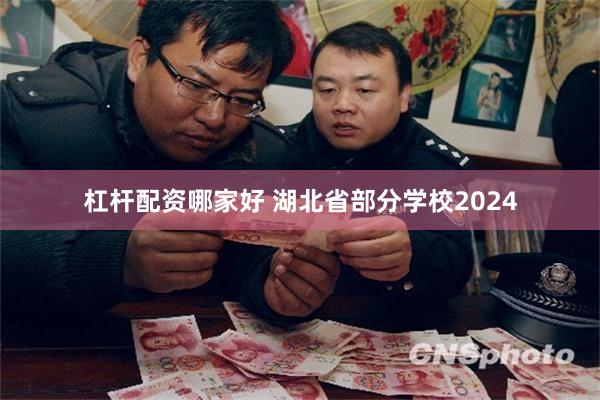 杠杆配资哪家好 湖北省部分学校2024