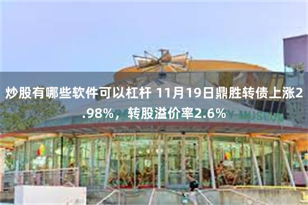 炒股有哪些软件可以杠杆 11月19日鼎胜转债上涨2.98%，转股溢价率2.6%