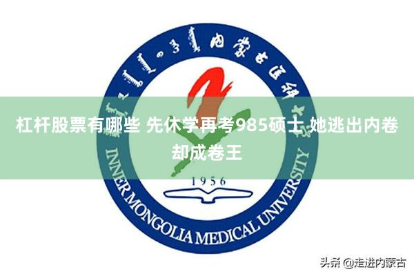 杠杆股票有哪些 先休学再考985硕士 她逃出内卷却成卷王